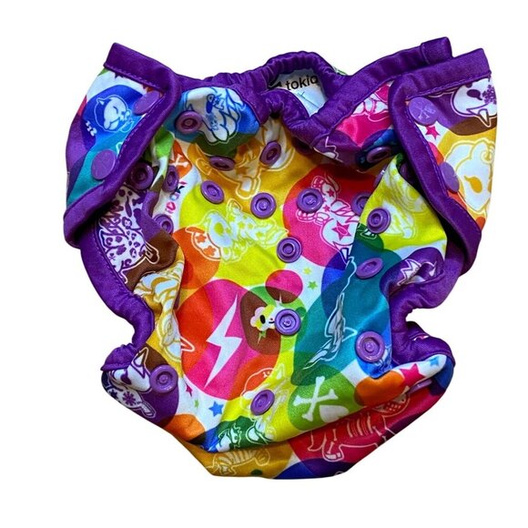Tokidoki X Kangacare One Size Cloth‎ Diaper Cover With Rainbow Animal Print - Picture 1 of 4